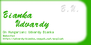 bianka udvardy business card